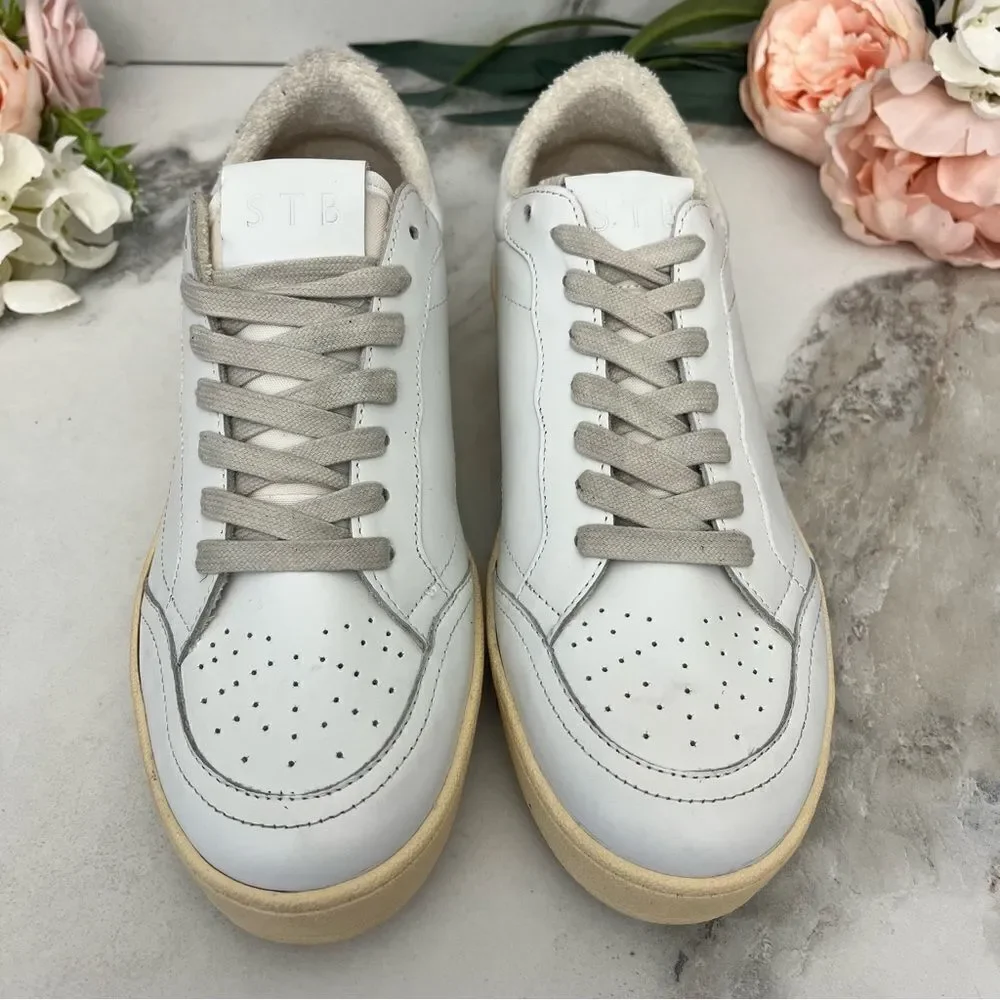 STB Shoe The Bear Babtiste Lace-Up Sneaker in White/Gray Size 8 NEW